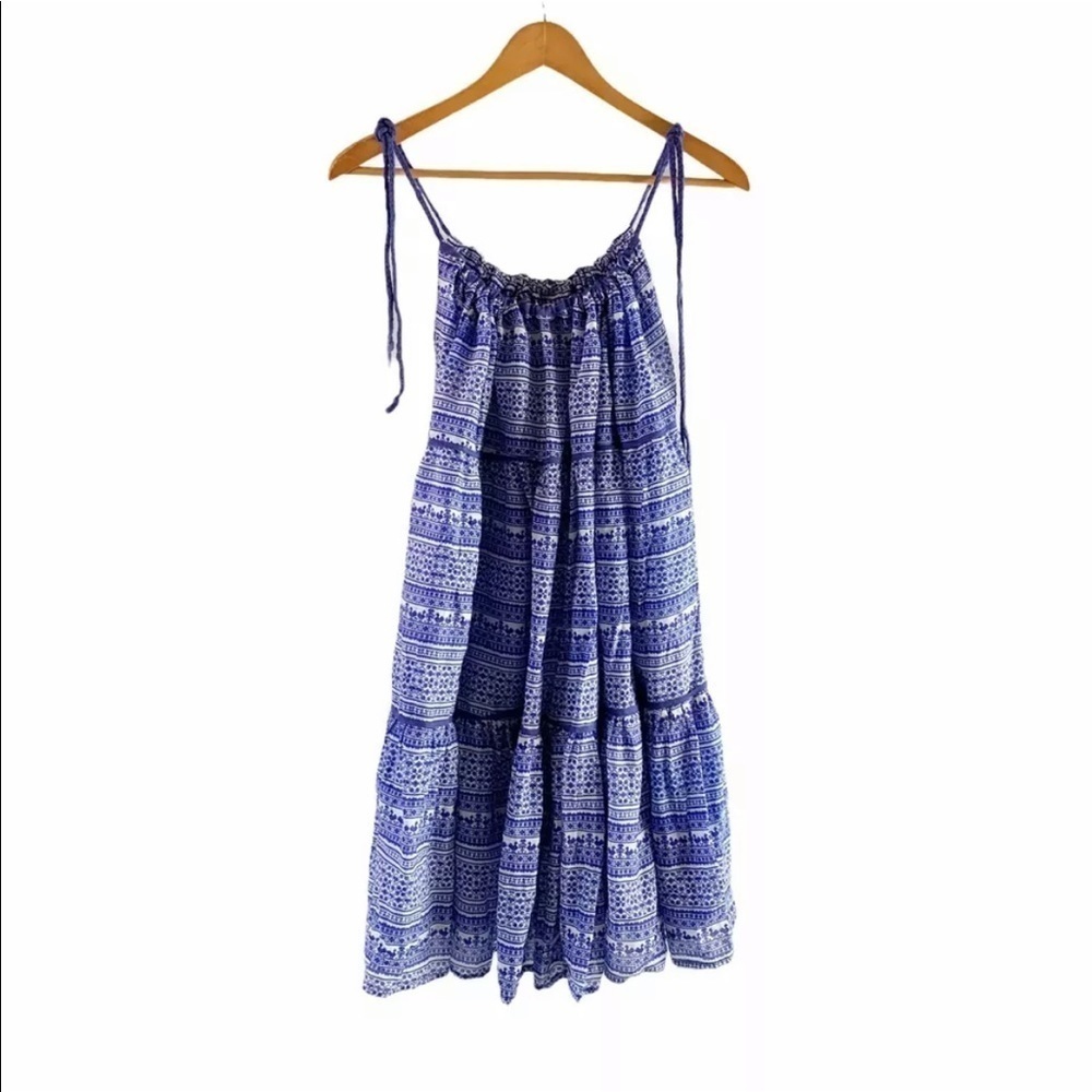 Carolina K Dress Boho Folk Chicken Print  Skirt S